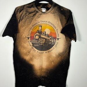 Yellowstone Graphic Tee T Shirt Dutton Train Station Large Montana Cowboy Black